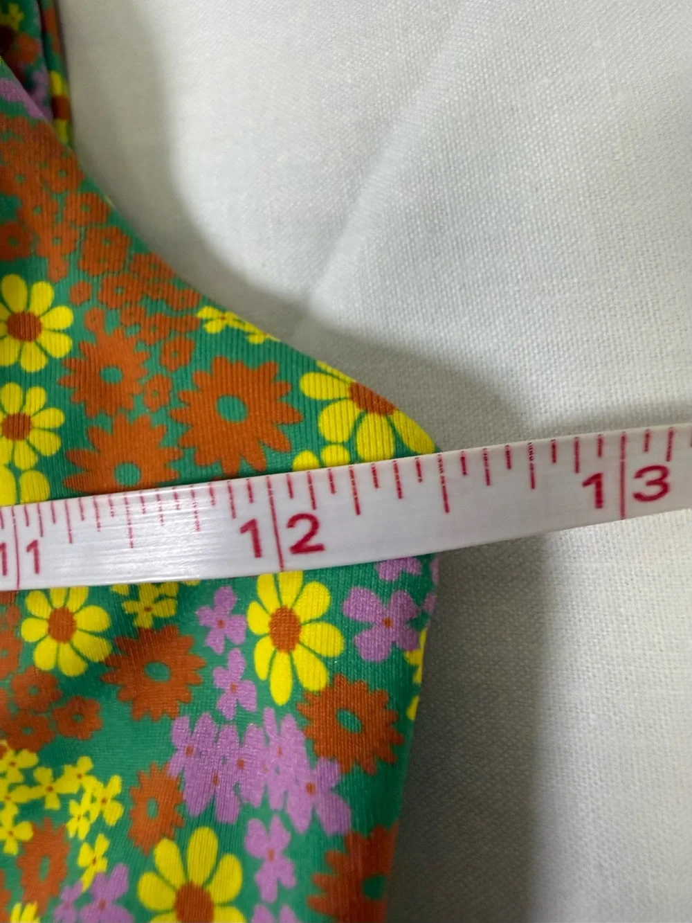 Out From Under Floral Plunge One Piece Swimsuit High Cut Retro Boho Size S - Picture 8 of 9